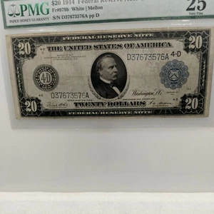 1914 $20 FEDERAL RESERVE NOTE - Picture 1 of 6