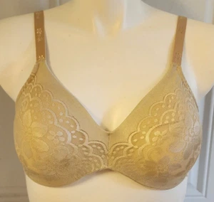 Vanity Fair Smooth Moves Spitze Bügel-BH ungefüttert Blumenmuster Beige 75015 Größe 38C - Bild 1 von 10