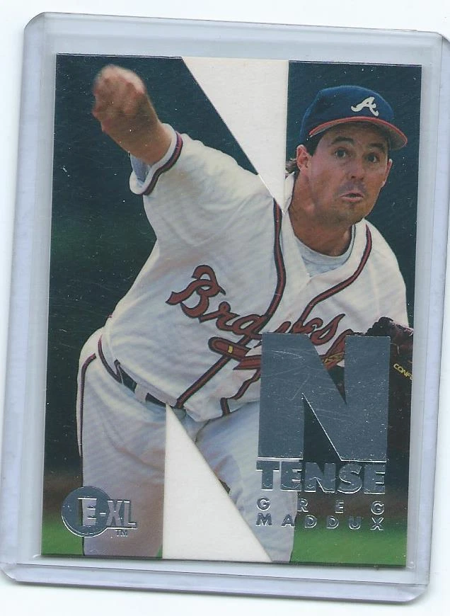 1996 E XL-Greg Maddux NTense insert-Braves - Image 1 of 1