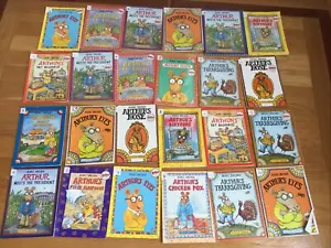 PBS Cartoon Storybooks Marc Brown ARTHUR Book Lot Bedtime 24 Story Picture Books - Picture 1 of 7