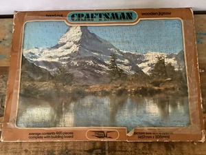 VINTAGE CRAFTSMAN WOODEN JIGSAW COMPLETE STILL in PACKAGING APPROX 465 PIECES - Picture 1 of 6