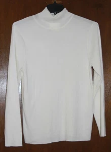 Leo & Nicole Womens New Turtleneck Pullover Sweater Shirt XL X-Large Off White - Picture 1 of 11