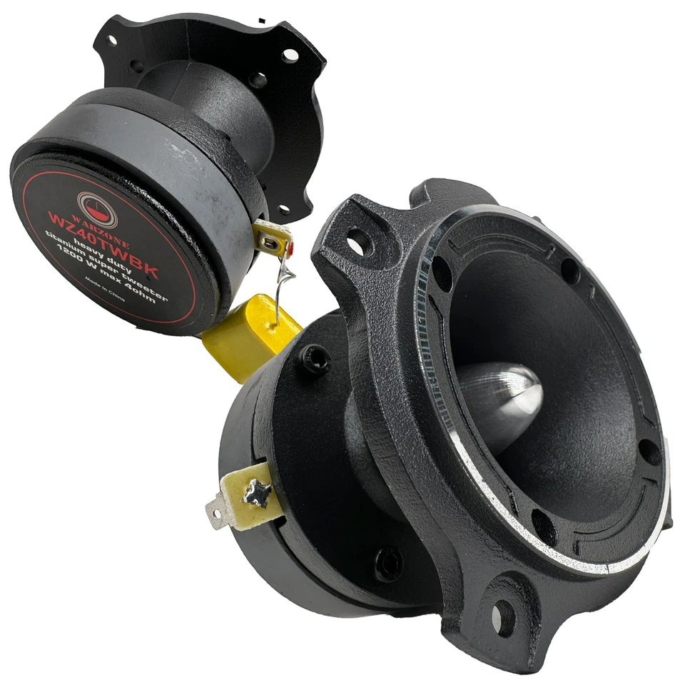 2x Gravity WZ40TW 2400W Heavy Duty Titanium Super Tweeter Loud Speaker 4-Ohms BK