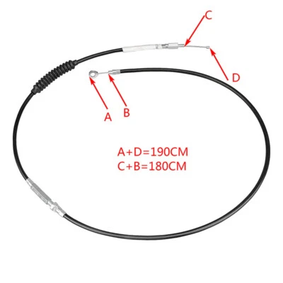 1X Cable de embrague para motocicleta Harley Road King Road Glide Softail 180 cm 11/16" Foto 1 de 4