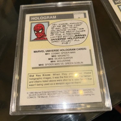 1990 Impel Marvel Universe Hologram SILVER SURFER Spider-Man FAST FREE Shipping - Image 1 of 2