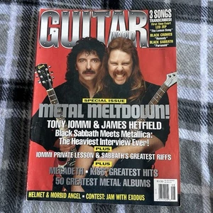Guitar World Mgazin August 1992 Tony iomi James Hetfield Black Sabbath Metallica - Imagen 1 de 2