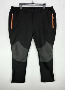 Gash Hao Pants Mens 38x29 Black Fleece Lined Hiking Skiing Snowboarding Winter - Picture 1 of 9