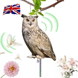 Owl Decoy Bird Deterrent Devices Scare Birds Away Pigeon Repellent For Garden - Picture 1 of 9