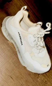 Balenciaga Triple S Sneaker Size 9 Clear Sole, Flou Yellow barely worn - Picture 1 of 5