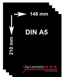 50 Blatt DIN A5 (148x210 mm) 120g/m² schwarzes Papier - Black Paper Tonpapier - Bild 1 von 6