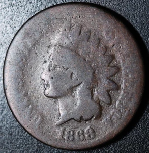 Centavo cabeza india 1868 - Imagen 1 de 2