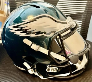 Devonta Smith Autographed Full Sized Helmet Philadelphia Eagles Fanatics COA - Picture 1 of 9