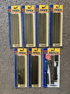 6 Life Like Trains HO gauge Straight Track #8600 & Left Switch Kit New Old Stock - Picture 1 of 10