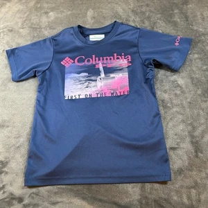 Columbia First On The Water Graphic Tee Shirt Activewear navy Youth XS (6/7) - Picture 1 of 8