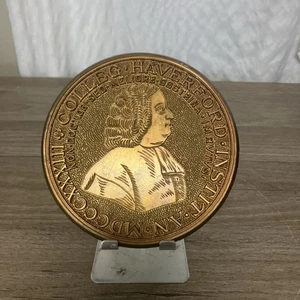 Vintage Messing/Bronze * Havenford College Plakette Non Doctor Sed Melrore Medaille - Bild 1 von 9