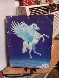 Vintage 80's Susan Sue Dawe Unicorn & Child Mead Portfolio Notebook Folder... - Picture 1 of 14