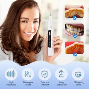 Ablatore Tartaro Curette Ultrasuoni Pulizia Denti LED Rimozione Placca Gengive - Foto 1 di 7