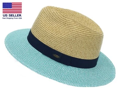 Sombrero de Panamá C.C Verano Ala Corta, Fedora Ala Plana Playa Sol Fedora Mujer Foto 1 de 4