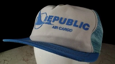¡Sombrero de camionero Republic Air Cargo EE. UU.! Malla Snapback de colección años 70 80 nunca usada Foto 1 de 4