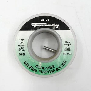 Forney 38108 General Purpose Repair Solder Solid Core 1/8” 4oz - Picture 1 of 2