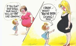 Vintage 1970's Bamforth COMIC Postcard (As new) know what you've been doing #384 - Picture 1 of 2