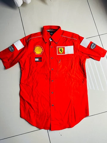 Tommy Hilfiger Ferrari Marlboro Magneti Marelli Shell Pit Crew F1 Red Shirt S-M Cover