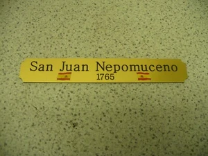 Kleines Namensschild für Modellständer   -  San Juan Nepomuceno - Bild 1 von 1