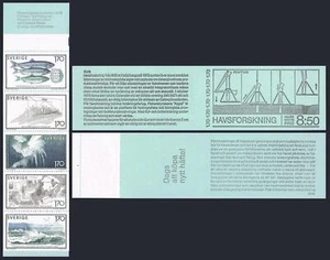 Sweden 1299-1303a booklet, MNH. Mi 1082-1086 MH 74. Sea research,1979. Herring, - Picture 1 of 1