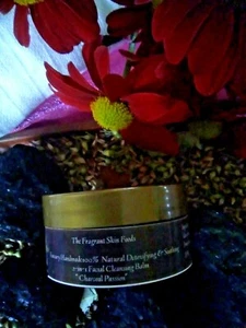 LUXURY HANDMADE 100%NATURAL SOAP-FREE FACIAL DETOX CLEANSING BALM, CHARCOAL - Picture 1 of 6