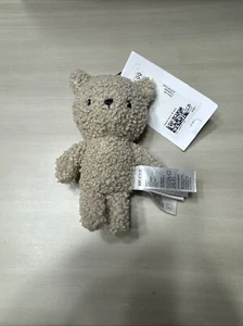 H&M Home Stuffed Animal Plush Teddy Bear Baby Gift Shower Tan Rattle New - Picture 1 of 8
