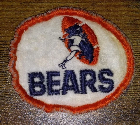 1920's Antique Chicago Bears NFL Football Felt Patch Advertising Tickets Museum Cover