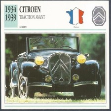 EDITO-SERVICE S A 1991 CLASSIC CARS-1934-1939-CITROEN TRACTION AVANT