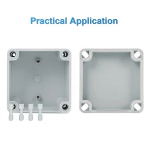 Waterproof Junction Box Electrical Enclosure ABS Plastic Project Case DIY Gray - Picture 1 of 13