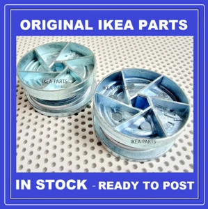 IKEA 114670 CAM WHEELS MALM HEMNES BRIMNES SONGESAND IDANAS NEW GENUINE PARTS X2 - Picture 1 of 4