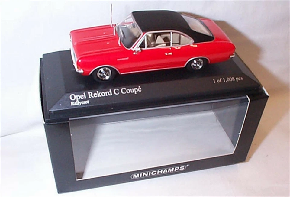Opel Rekord C Coupe 1966 Red Black Roof New in Box ltd edition 1-43 - Image 1 of 1