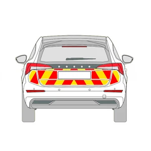 Skoda Scala (2019+) CHEVRON KIT FULL ENGINEERING GRADE REFLECTIVE VINYL - Picture 1 of 3