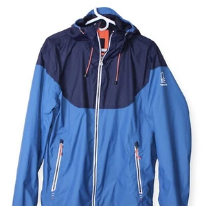 TRIBORD Decathlon Sailing 100 Hooded Rain Jacket Blue Size Medium Waterproof - Picture 1 of 15