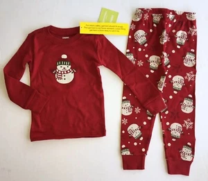New Gymboree 2008 Red Snowman Matching Holiday Family Sleepwear 2-Piece Pajamas - Picture 1 of 5