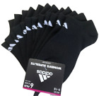 Adidas Womens Athletic No Show Socks 6 Pack Large 5-10 Black Superlite Aero New