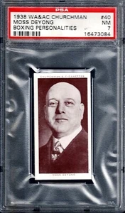 PSA 7 1938 Churchmans Cigarette Boxing Personalities #40 MOSS DEYONG - PSA 7 casi nuevo - Imagen 1 de 2