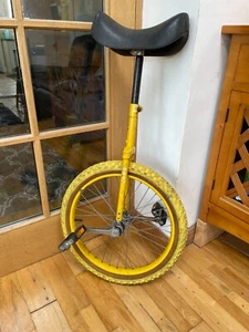 Vintage Pashley Adult Unicycle Yellow Tyre Adjustable Height - Picture 1 of 6
