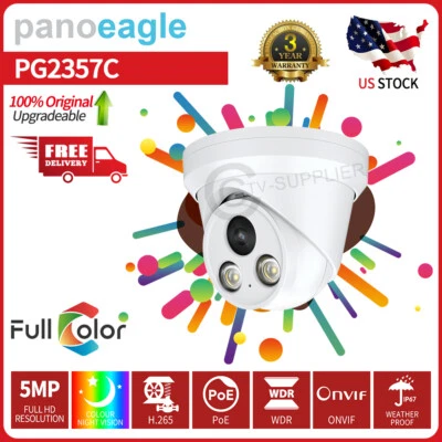 Hikvision Compatible ColorVu 5MP Mic POE IP Camera Full Color CCTV Security Lot