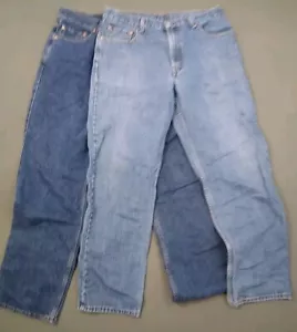 *2 Paia* Lotto Jeans Levis 550 Uomo 36 X 34 Blu Relaxed Fit Denim - Foto 1 di 8