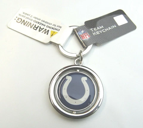 NFL Indianapolis Colts Spinning Logo Key Ring Keychain Forever Collectibles Cover