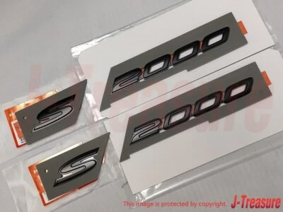 Juego de insignia emblema negro lado guardabarros genuino HONDA S2000 AP2 2008-2009 derecha y derecha OEM Foto 1 de 4