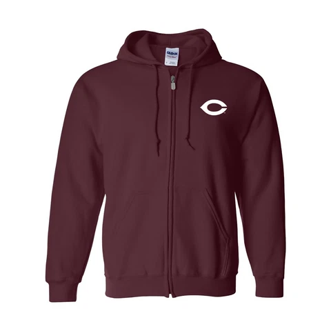 University of Chicago Maroons Primary Logo LC Full Zip Hoodie - Maroon Cover