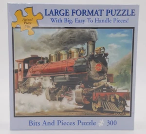 STEAM ENGINE RUNNING Luis Bargallo ~ 300 Large Pieces 18"x24" Bits and Pieces - Picture 1 of 3