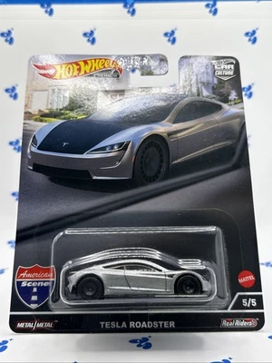 Hot Wheels Premium (escena americana) Tesla Roadster 5/5 Car Culture Foto 1 de 4