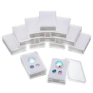 12 Pcs Gemstone Display Box, 1.45x2.24x0.6 Transparent Acrylic Rectangle Jewe... - Picture 1 of 6