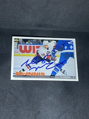Marty McInnis 1995-96 Upper Deck Collector's Choice #59 NY Islanders Signed Card - Image 1 of 3
